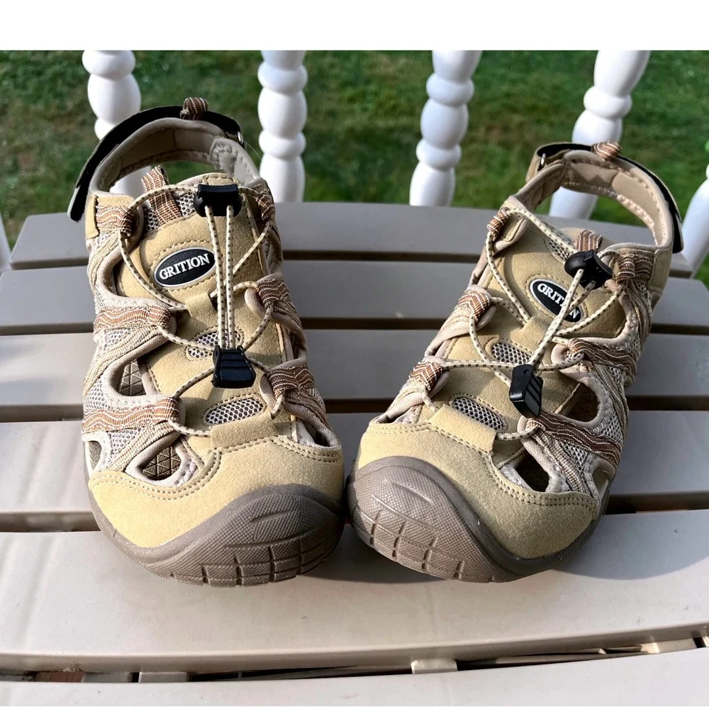 Grition Mens Beige Sport Sandals Hiking Water Shoes EUR‎ 40/US